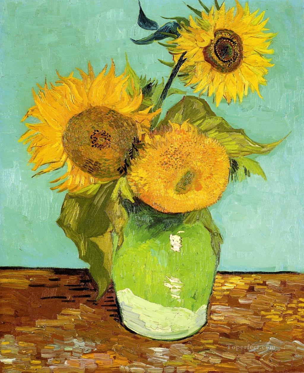 Girasoles Vincent van Gogh Pintura al óleo